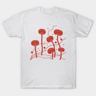 Mushroom Forest - Red T-Shirt